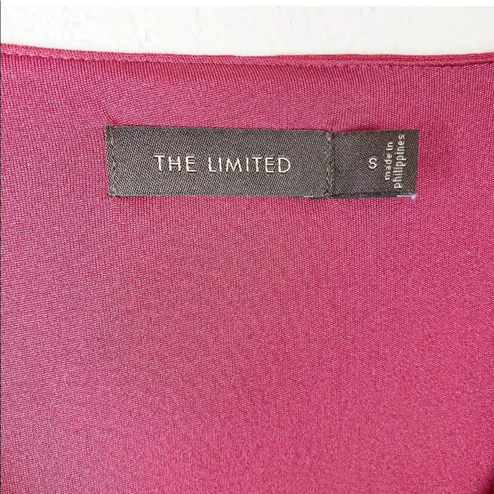 The Limited cranberry red faux wrap dress H - Picture 11 of 11